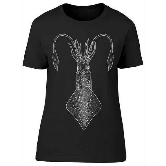 White Squid Artistic Design T-Shirt Women -Image by Shutterstock, Female Medium