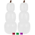 thumbnail image 1 of White Stacking Pumpkins 12 Inch, 3Pc Set of 2 Pumpkin for Fall Decor Halloween Decorations Indoor Outdoor Porch Yard DIY Display with Snoep in Beperkte Oplage, 1 of 8