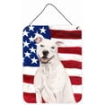 thumbnail image 1 of White Staffie Bull Terrier Patriotic Wall or Door Hanging Prints, 1 of 1