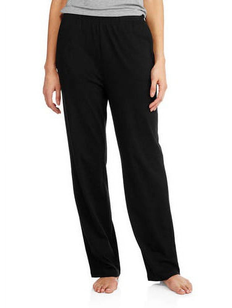 1) Basic Editions 2X Women's 100% Cotton EGP Knit Pants Elastic Waist Black  New on eBid United States