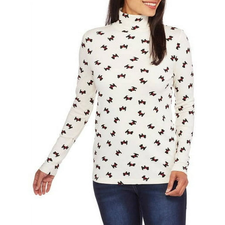 White stag mock turtleneck on sale