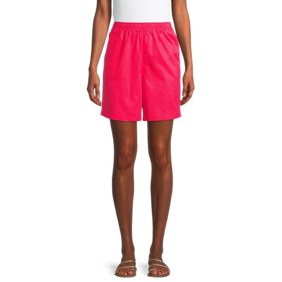 White Stag Pull On Elastic Waist Short Womens, Multiple Colors Available