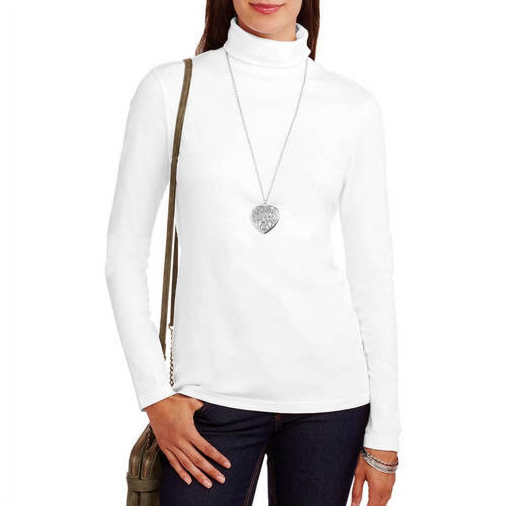 White Stag Women's Basic Long Sleeve Turtleneck T-Shirt - Walmart.com
