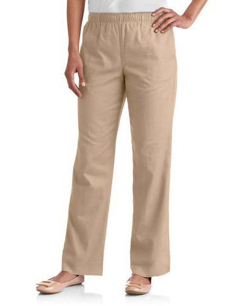 Women's Elastic Waistband Woven Pull-On Pants available in Regular and  Petite 