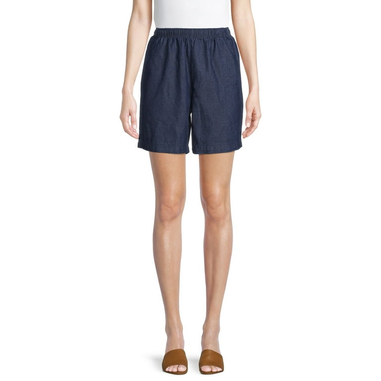 White stag elastic waist sales denim shorts