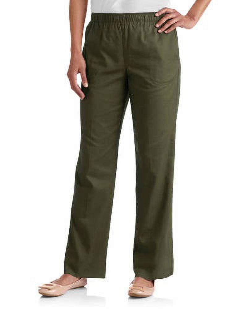 White Stag Women's Elastic Waistband Woven Pull-On Pants available in  Regular and Petite - Walmart.com