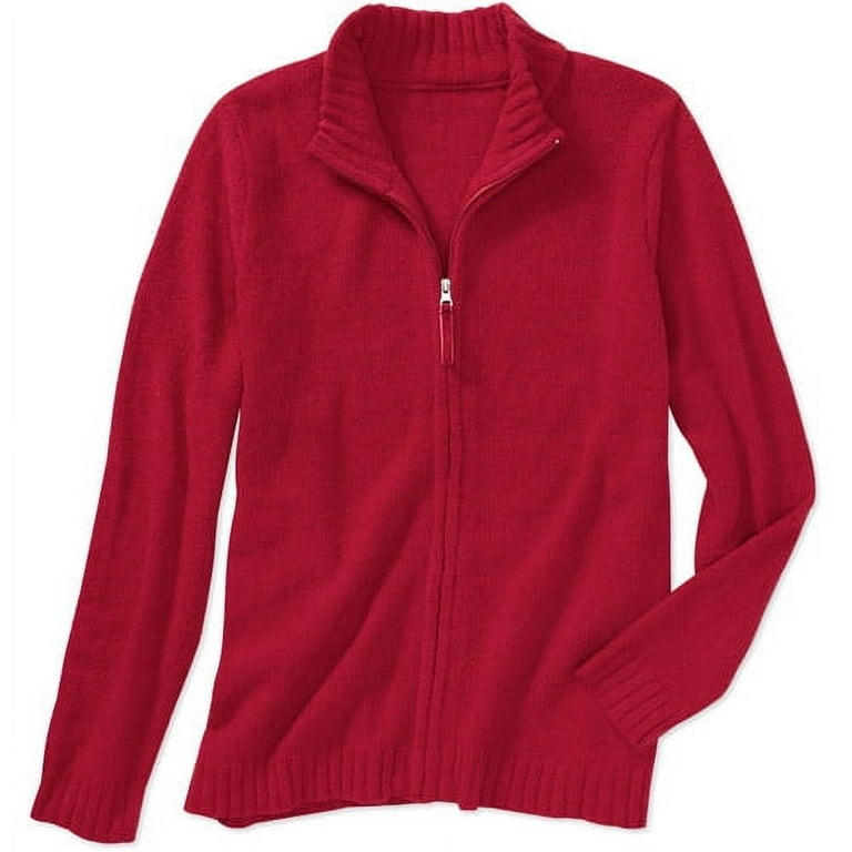 White Stag Women s Plus PoPo Zip Cardigan Sweater Walmart
