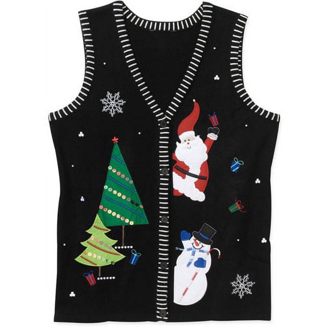 White Stag Women's PlusSize Christmas Sweater Vest