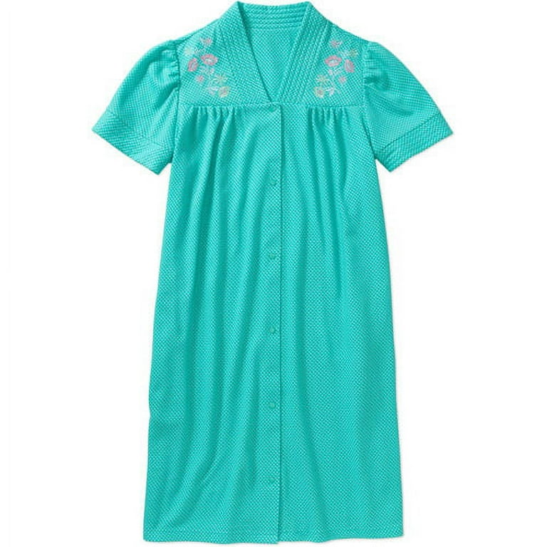White Stag Women s Short Sleeve Zip Front Breakfast Robe Sizes S