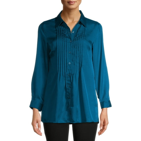 White Stag Womens Pleated Woven Blouse