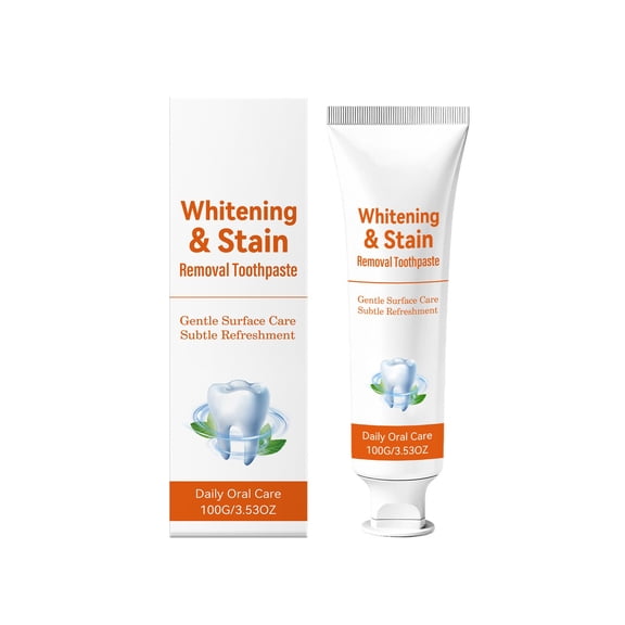 White Stain Remover Toothpaste,Gently Cleans Teeth Surfaces,Maintains Oral Hygiene for All Ages,100g