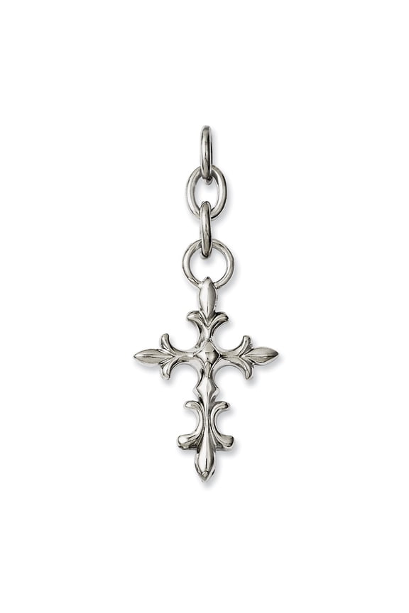 White Stainless Steel Charm Pendant Necklace With Interchangeable 2.33 In 24 mm