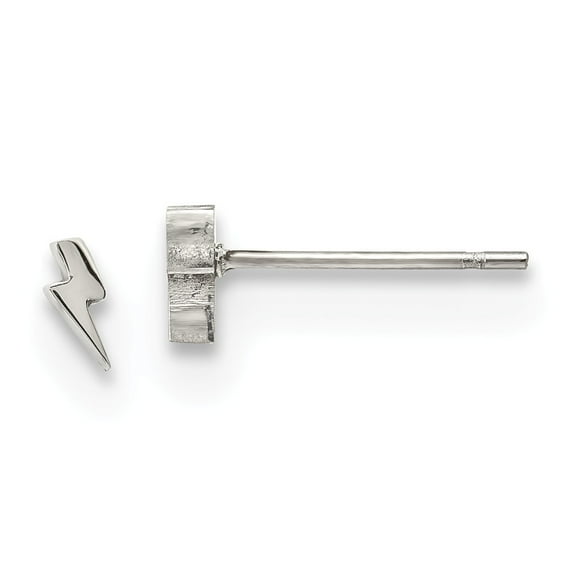 White Stainless Steel Earring Button Women'S 5.34 mm 2.27
