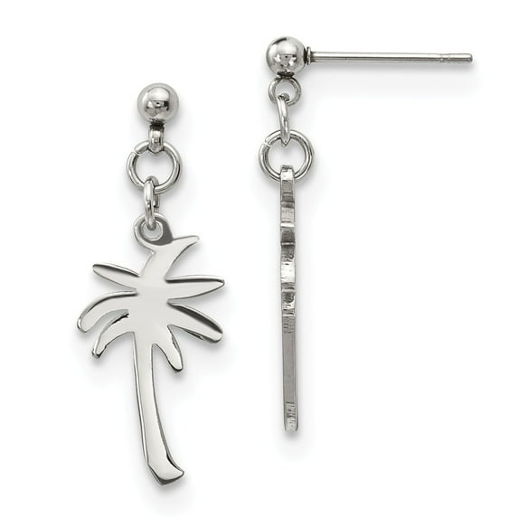 White Stainless Steel Earring Drop & Dangle Women'S 27.72 mm 10.95