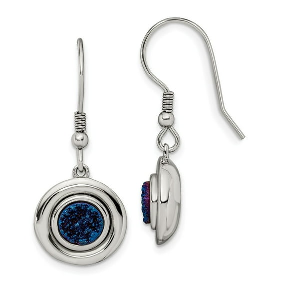 White Stainless Steel Earring Drop & Dangle Women'S 35 mm 13