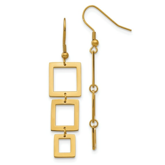 White Stainless Steel Earring Drop & Dangle Women'S 55 mm 13