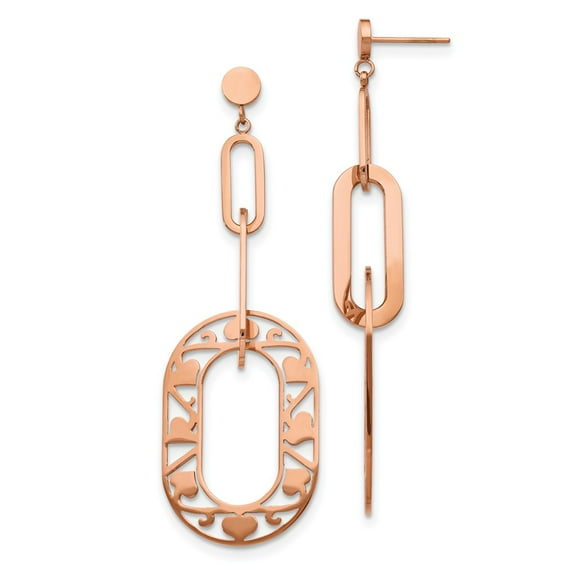 White Stainless Steel Earring Drop & Dangle Women'S