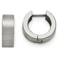 thumbnail image 1 of White Stainless Steel Earring Hinged Huggie Women'S 11 mm, 1 of 3