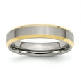 thumbnail image 1 of White Stainless Steel Ring Band Wedding Beveled Comfort, 1 of 6