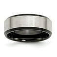thumbnail image 1 of White Stainless Steel Ring Band Wedding Beveled Standard, 1 of 6