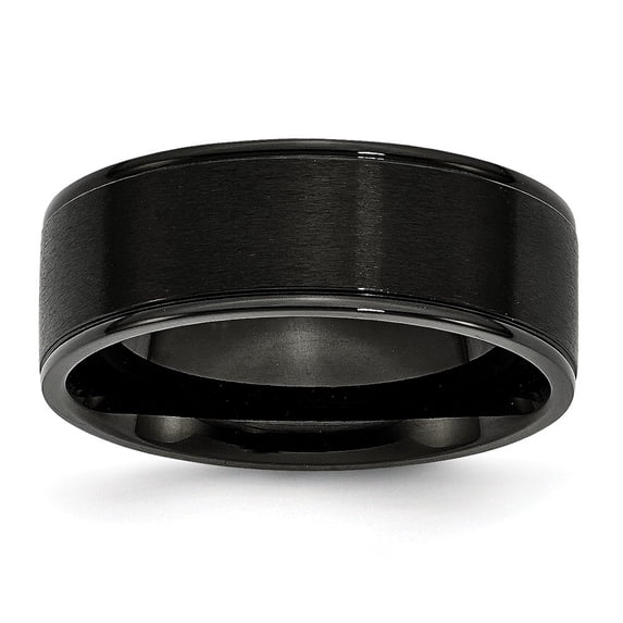 White Stainless Steel Ring Band Wedding Closed Back