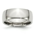 thumbnail image 1 of White Stainless Steel Ring Band Wedding Comfort Domed, 1 of 6