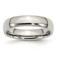 thumbnail image 1 of White Stainless Steel Ring Band Wedding Comfort Domed, 1 of 6