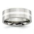 thumbnail image 1 of White Stainless Steel Ring Band Wedding Sterling Silver Flat, 1 of 6