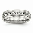 thumbnail image 1 of White Stainless Steel Ring Band Wedding Sterling Silver, 1 of 6
