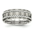 thumbnail image 1 of White Stainless Steel Ring Band Wedding Sterling Silver, 1 of 6