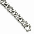 thumbnail image 1 of White Stainless Steel bracelet Chain style Link, Pebbled 8.5 in 15 mm, 1 of 3