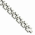 thumbnail image 1 of White Stainless Steel bracelet Men's Diamond Black 8.5 in 12 mm, 1 of 4