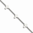 thumbnail image 1 of White Stainless Steel bracelet Themed 7.5 in 10 mm, 1 of 2