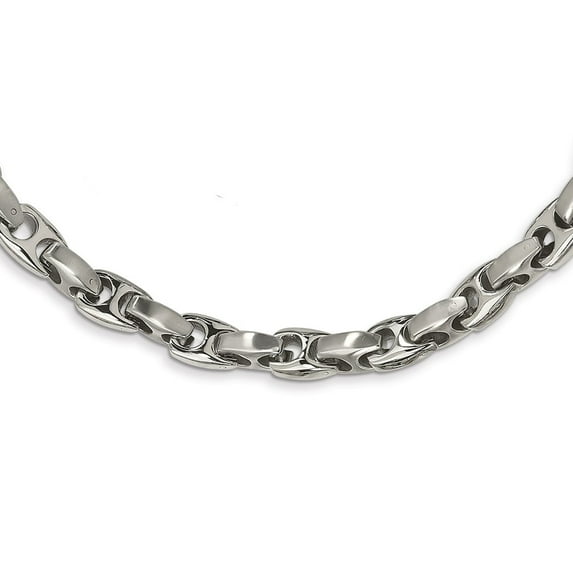 White Stainless Steel necklace Anchor chain 20 in 8 mm