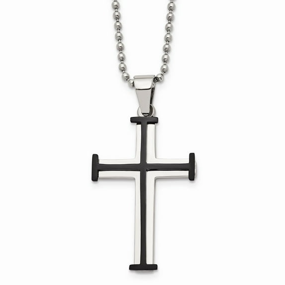 White Stainless Steel necklace Ball (Beaded) with pendant Themed Men's 22 in 25.08 mm 3.1