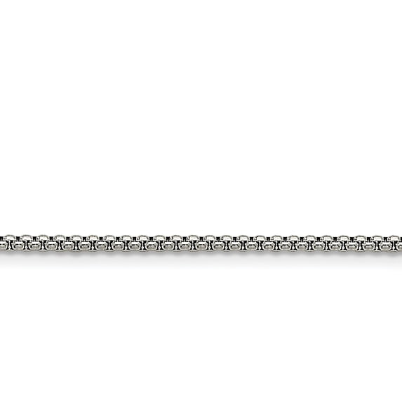 White Stainless Steel necklace Box chain 24 in 2.2 mm