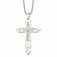 thumbnail image 1 of White Stainless Steel necklace with pendant Men's 20 in 41 mm 2, 1 of 3