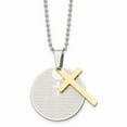 thumbnail image 1 of White Stainless Steel necklace with pendant Men's 20 in, 1 of 3