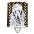 thumbnail image 1 of White Standard Poodle Candy Corn Halloween Ceramic Night Light, 1 of 2
