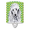 thumbnail image 1 of White Standard Poodle Lucky Shamrock St. Patricks Day Ceramic Night Light, 1 of 2