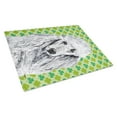 thumbnail image 1 of White Standard Poodle Lucky Shamrock St. Patricks Day Glass Cutting Board Large, 1 of 2