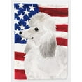 thumbnail image 1 of White Standard Poodle Patriotic Flag Canvas House Size, 1 of 1