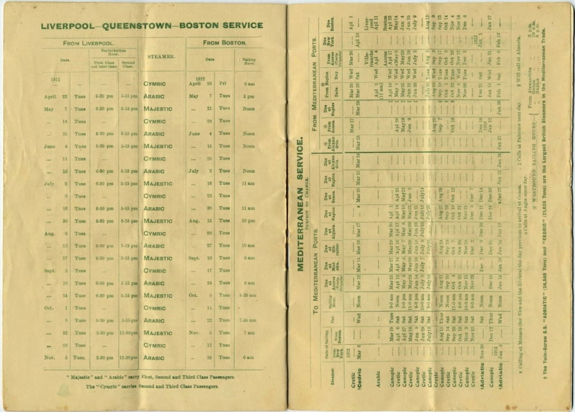 White Star Line Passenger list booklet 13 Canvas Art - (18 x 24)