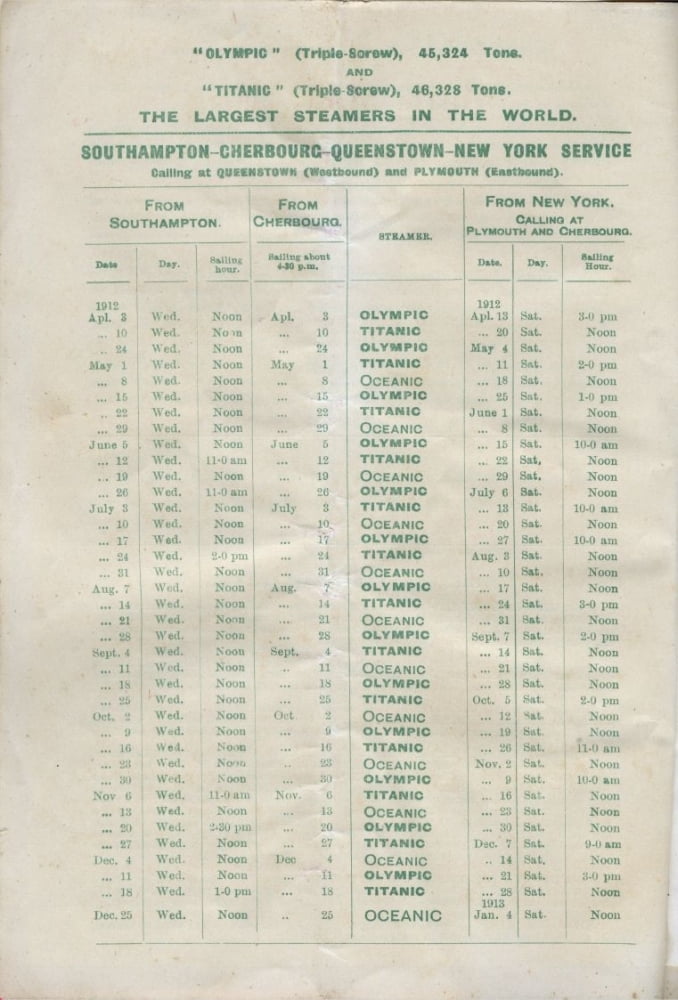 White Star Line Passenger list booklet 4 Canvas Art - (18 x 24)