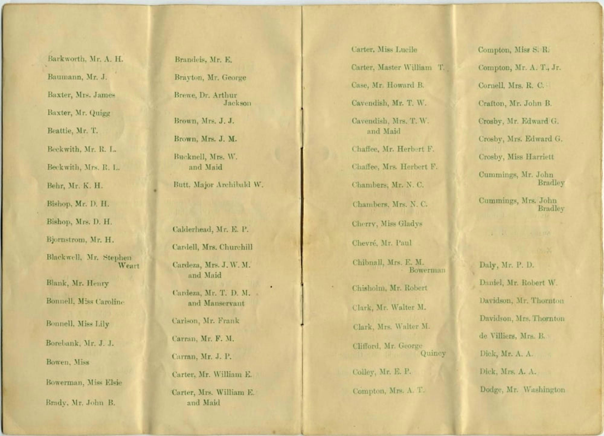 White Star Line Passenger list booklet 7 Canvas Art - (18 x 24)