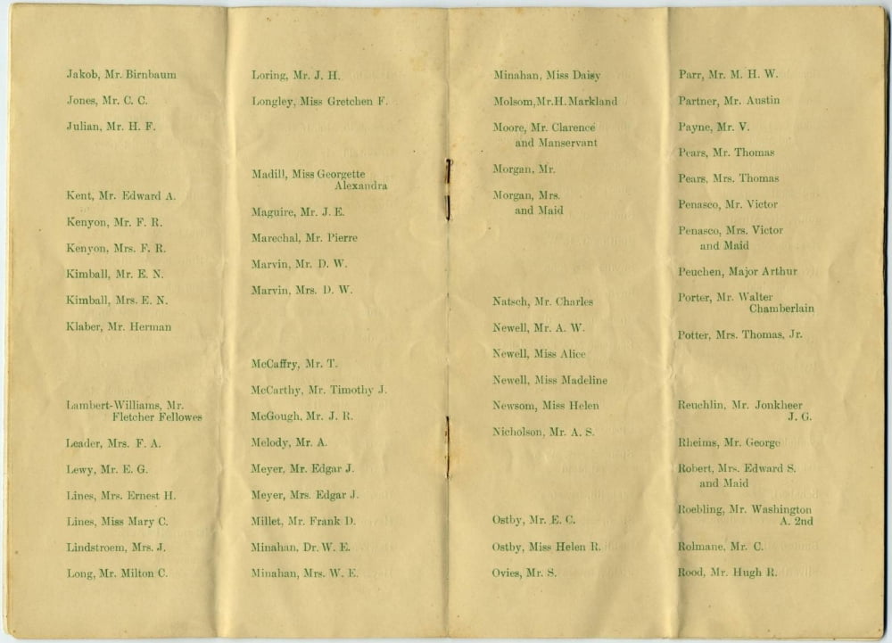 White Star Line Passenger list booklet 9 Canvas Art - (24 x 36)