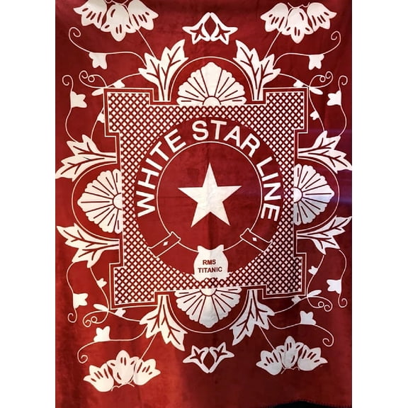 White Star Line Titanic Replica Third Class 50" X 60" Sherpa Blanket