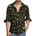 thumbnail image 1 of White Stars Print Shirt Men Colorful Ombre Casual Shirts Autumn Graphic Blouses Long Sleeve Vintage Oversize Clothes Gift Idea, 1 of 6