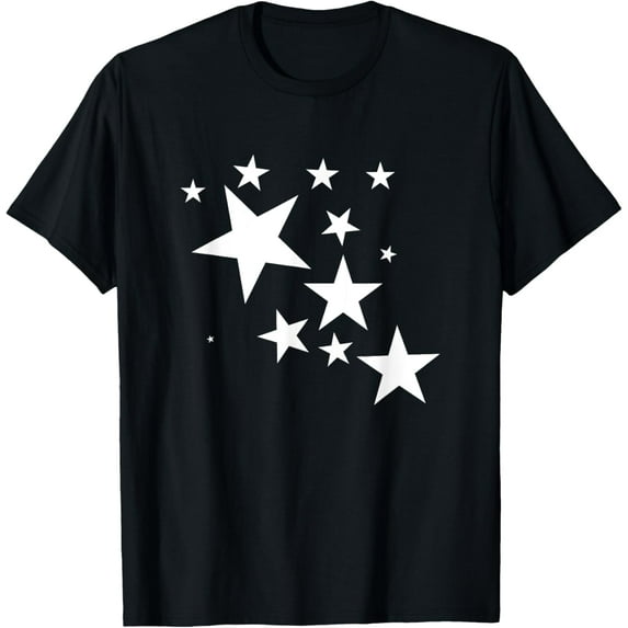 White Stars Star-Pattern-Design Costume Gift Men Women Kids T-Shirt