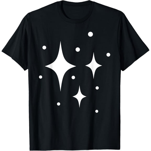 White Stars Star-Pattern-Design Costume Gifts Men Women Kids T-Shirt men and women can wear, black, white, gifts